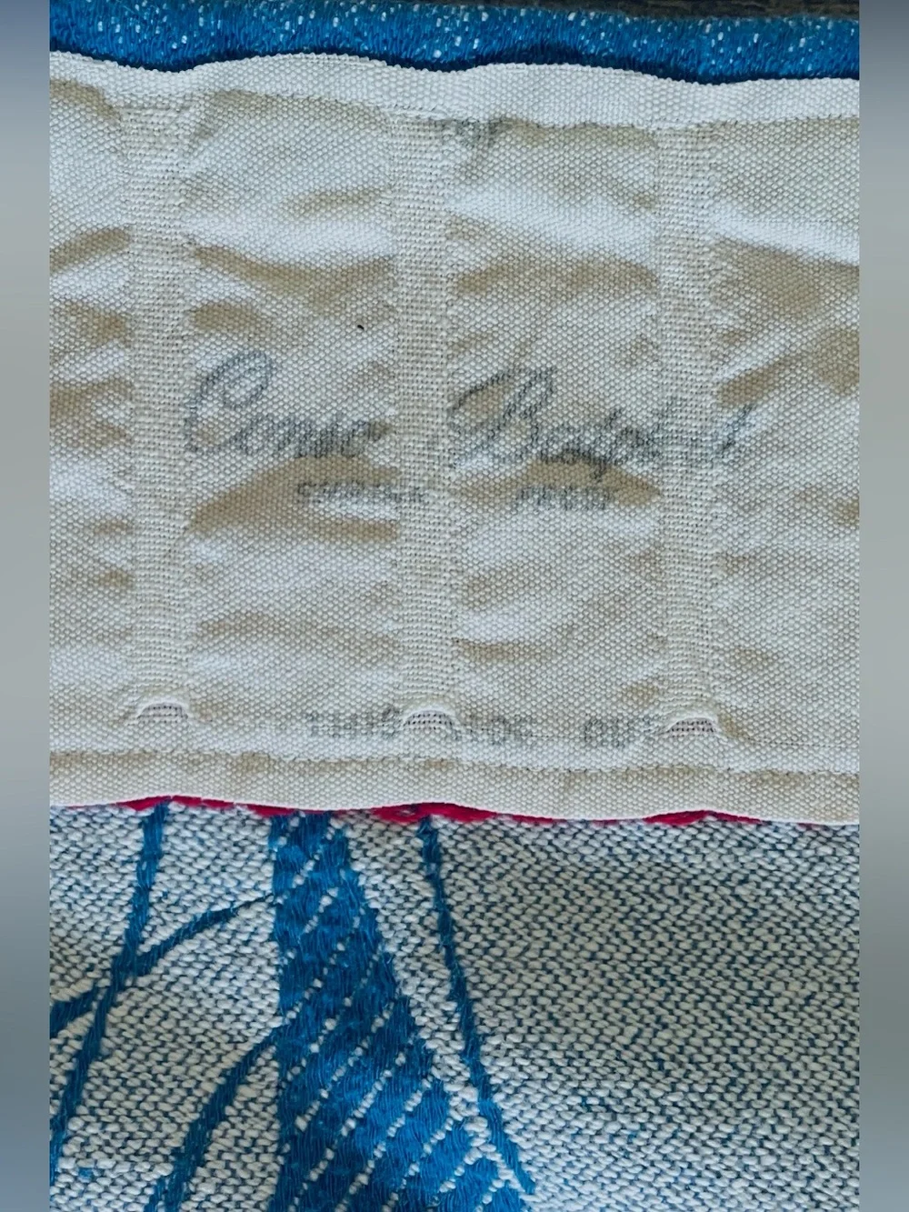 MCM Drapes Pleat CONSO Heavy Woven Cotton Nautical 3 Panels Red White Blue 33x64